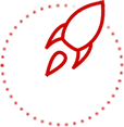 icone foguete simbolizando a missão